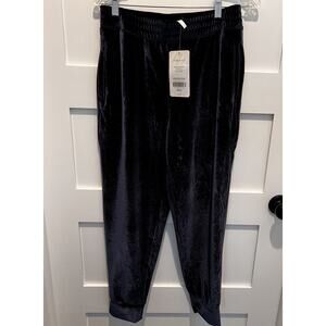 Fabletics Women's Luxe Daria Velour Drawstring Joggers Deep Navy M / 8 New